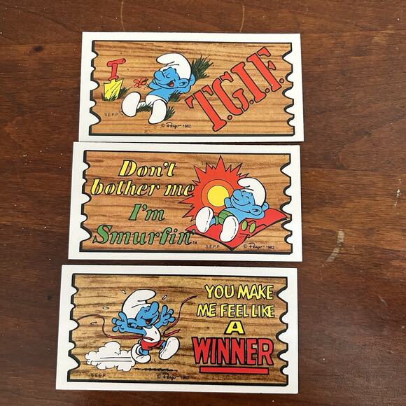Lot of 12 Topps 1982 Smurfs Super Cards Vintage Ephemera - Picture 6 of 9